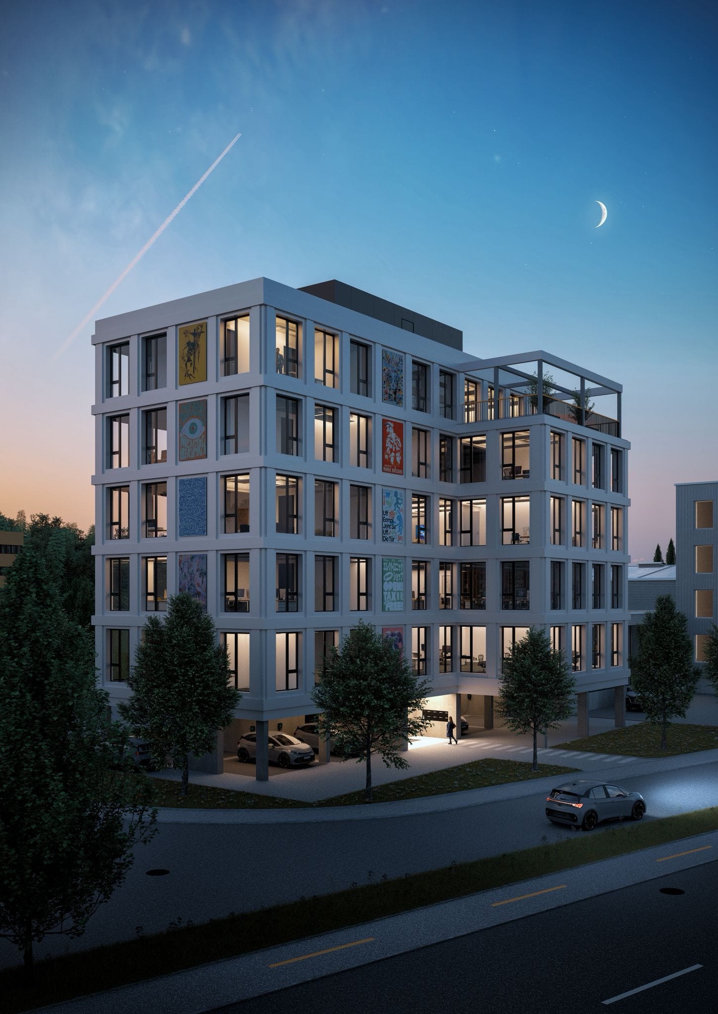 Haus Ahorn bei Nacht Das Haus Ahorn bei Nacht. Auch im Dunkeln hell.